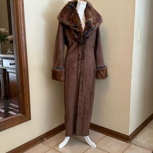 Beautiful Randolph Duke, The Look, Faux Suede/Fur Coat! Sz M!